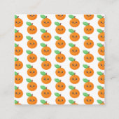 Kleine Süsse Orange Babydusche Begleitkarte (Rückseite)