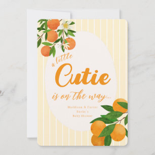 Kleine Süsse Orange Babydusche - Bio Markt Einladung