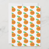 Kleine Süsse Orange Babydusche Dankeskarte (Rückseite)