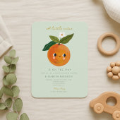 Kleine Süsse Orange Babydusche Einladung