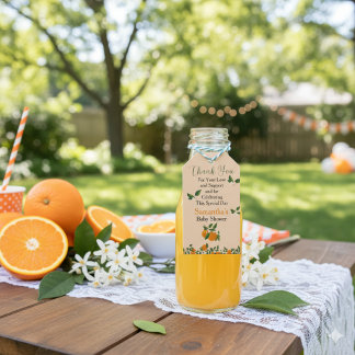 Kleine Süsse Orange Babydusche Geschenkanhänger