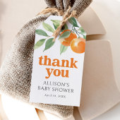 Kleine Süsse Orange Babydusche Geschenkanhänger