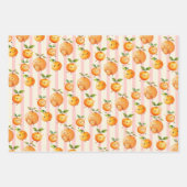 Kleine Süsse Orange Babydusche Geschenkpapier Set (Vorderseite 2)