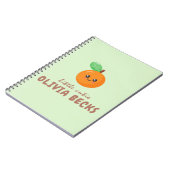 Kleine Süsse Orange Babydusche Notizblock (Linke Seite)