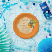 Kleine Süsse Orange Babydusche Pappteller (Party)