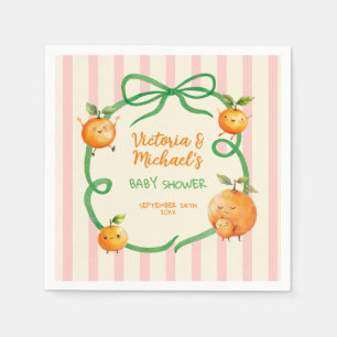 Kleine Süsse Orange Babydusche Serviette