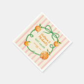 Kleine Süsse Orange Babydusche Serviette (Ecke)