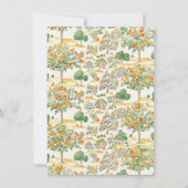 Kleine Süsse Orange Babyduschtoilette Einladung (Rückseite)