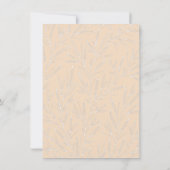 Kleine Süsse | Orange Blossom Spring Baby Dusche Einladung (Rückseite)