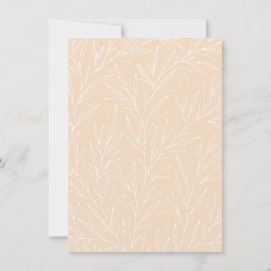 Kleine Süsse | Orange Blossom Spring Baby Dusche Einladung (Rückseite)