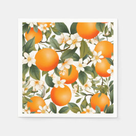 Kleine Süsse Orange Botanische Zitrusfrüchte Serviette
