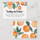 Kleine Süsse Orange Bücher für Babykarte Begleitkarte (Vorne/Hinten)