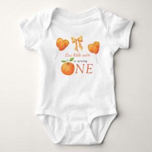 Kleine Süße Orange Citrus 1. Geburtstag Baby Strampler