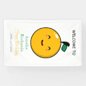 Kleine Süsse Orange Citrus 1. Geburtstag Banner (Horizontal)