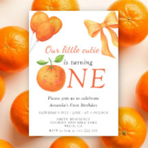 Kleine Süße Orange Citrus 1. Geburtstag