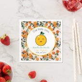 Kleine Süsse Orange Citrus 1. Geburtstag Serviette (Beispiel)