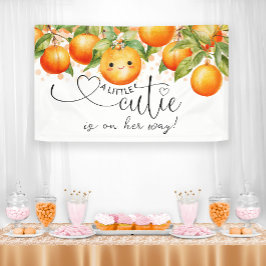 Kleine Süsse Orange Citrus Baby Dusche Banner