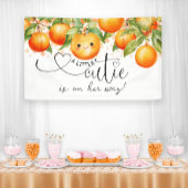 Kleine Süsse Orange Citrus Baby Dusche Banner