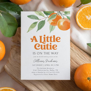 Kleine Süsse Orange Citrus Baby Dusche Einladung