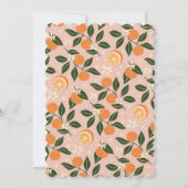 Kleine Süsse Orange Citrus Baby Dusche Einladung (Rückseite)