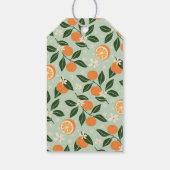 Kleine Süsse Orange Citrus Baby Dusche Geschenkanhänger (Rückseite)