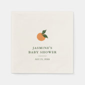 Kleine Süsse Orange Citrus Baby Dusche Serviette (Vorderseite)