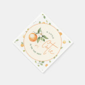 Kleine Süsse Orange Citrus Baby Dusche Serviette (Ecke)