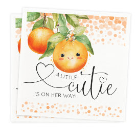 Kleine Süsse Orange Citrus Baby Dusche Serviette
