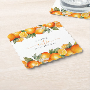 Kleine Süsse Orange Citrus Baby Dusche Untersetzer