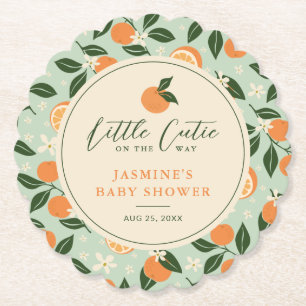 Kleine Süsse Orange Citrus Baby Dusche Untersetzer