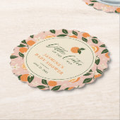 Kleine Süsse Orange Citrus Baby Dusche Untersetzer (angewinkelt)