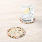 Kleine Süsse Orange Citrus Baby Dusche Untersetzer (Vor Ort)