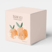 Kleine Süsse Orange Citrus Botanical Baby Dusche Geschenkschachtel (Rückseite)