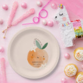 Kleine Süsse Orange Citrus Botanical Baby Dusche Pappteller (Party)