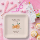 Kleine Süsse Orange Citrus Botanical Baby Dusche Pappteller (Party)