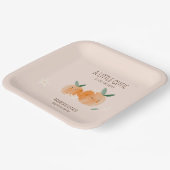 Kleine Süsse Orange Citrus Botanical Baby Dusche Pappteller (Gewinkelt)