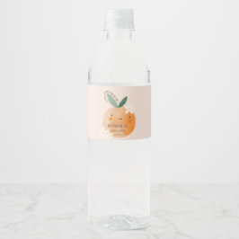 Kleine Süsse Orange Citrus Botanical Baby Dusche Wasserflaschenetikett