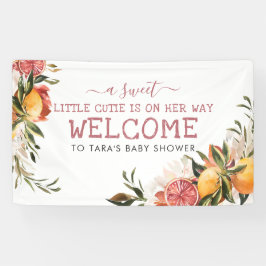 Kleine Süsse | Orange Citrus Botanical Baby Shower Banner