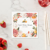 Kleine Süsse | Orange Citrus Botanical Baby Shower Serviette (Beispiel)