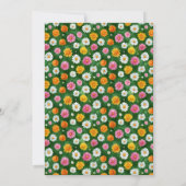 Kleine Süsse Orange Citrus & Daisies Kinderdusche Einladung (Rückseite)