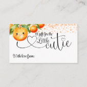 Kleine Süsse Orange Citrus Display Dusche Begleitkarte (Rückseite)