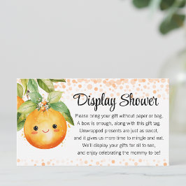 Kleine Süsse Orange Citrus Display Dusche Begleitkarte