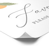 Kleine Süsse Orange Citrus Gastgeschenke unterzeic Poster (Ecke)