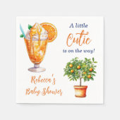 Kleine Süsse Orange Citrus Summer Baby Dusche Serviette (Vorderseite)