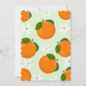 Kleine Süsse Orange Clementine Baby Dusche Einladung (Rückseite)