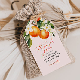 Kleine Süsse Orange Clementine Baby Dusche Gefalle Geschenkanhänger