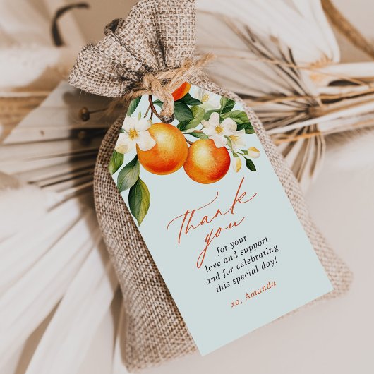 Kleine Süsse Orange Clementine Baby Dusche Gefalle Geschenkanhänger