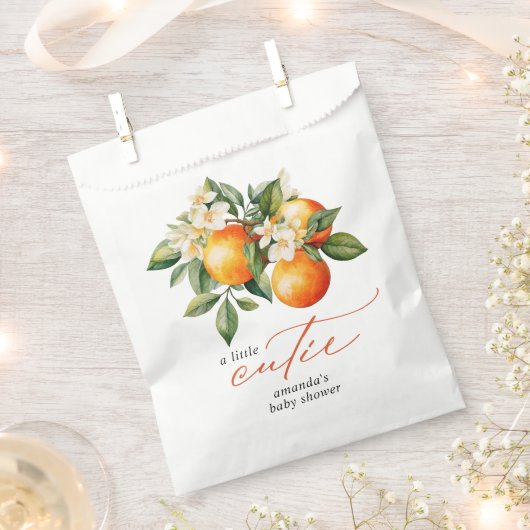 Kleine Süsse Orange Clementine Baby Dusche Gefalle Geschenktütchen (Ausgeschnitten)