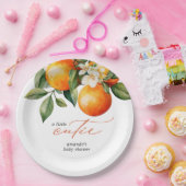 Kleine Süsse Orange Clementine Baby Dusche Gefalle Pappteller (Party)