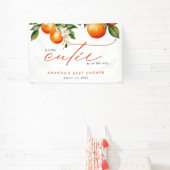 Kleine Süsse Orange Clementine Baby Dusche Willkom Banner (InSitu)